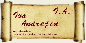 Ivo Andrejin vizit kartica